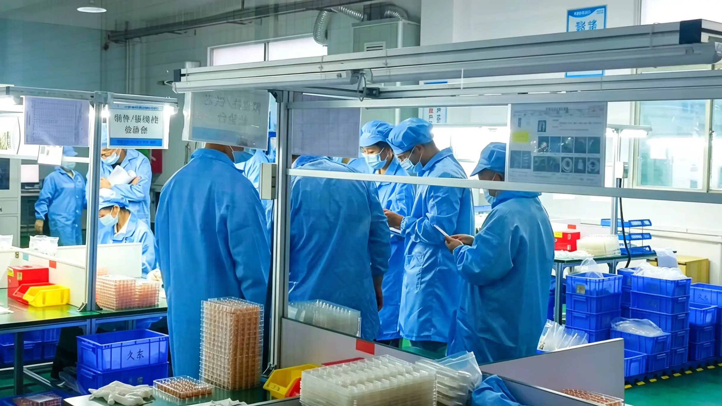 宝马审核团队在鑫博精密会议室审核质量管理体系文件